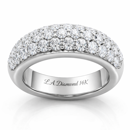 14K White Gold Round Diamond Eternity Band (1.86ct) - '44158