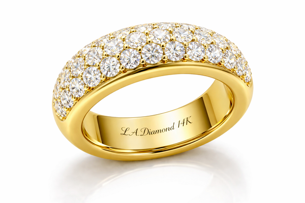14K White Gold Round Diamond Eternity Band (1.86ct)
