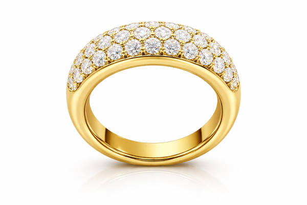 14K White Gold Round Diamond Eternity Band (1.86ct)