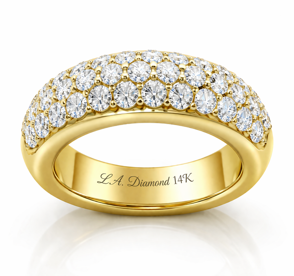 14K White Gold Round Diamond Eternity Band (1.86ct)