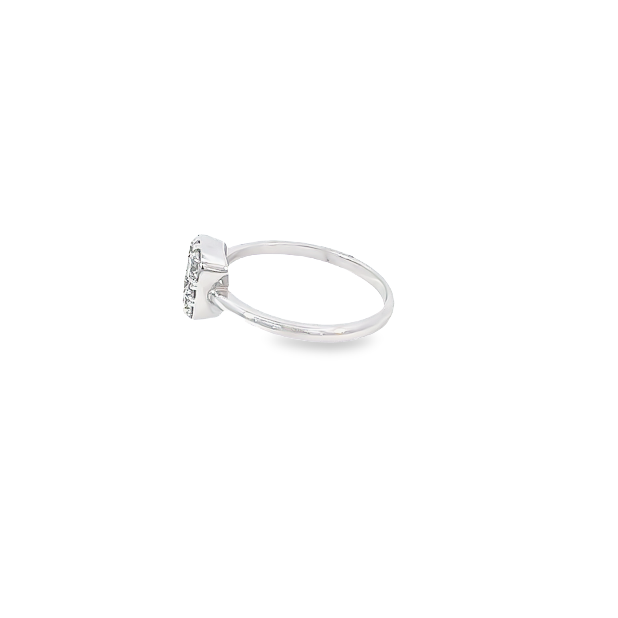 14k White Gold Diamond Round Cut Engagement Ring 1.20c - LA DIAMOND