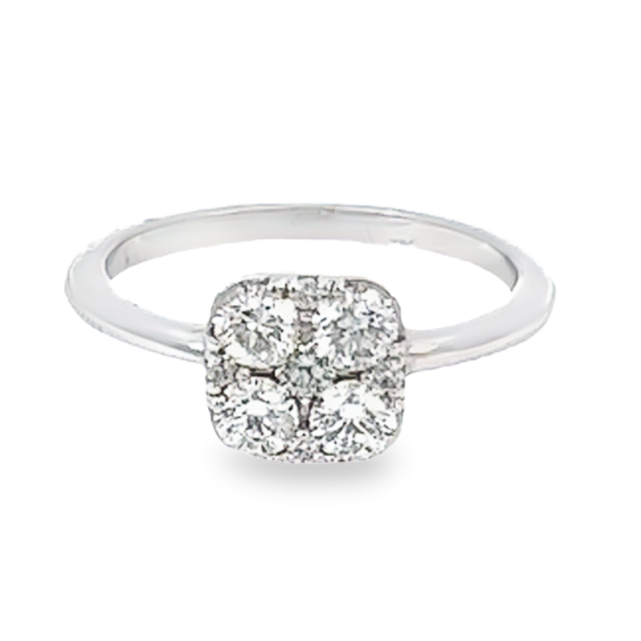 14k White Gold Diamond Round Cut Engagement Ring 1.20c - LA DIAMOND