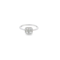 14k White Gold Diamond Round Cut Engagement Ring 1.20c - LA DIAMOND