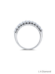 14K White Gold Round Diamond Wedding/Eternity Band (0.95 ct)