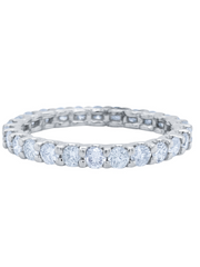 14K White Gold Diamond Round Cut Eternity Ring 1.57c