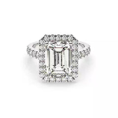 6.GR GOLD 18 .96 ROUND DIA  CTR 4,35 GIA CERTIFIED Engagement Ring in White Gold