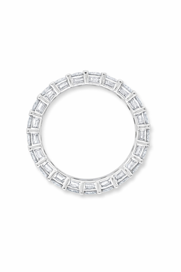 Platinum White Gold Round Diamond Eternity Wedding Ring (1.76 ct)