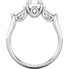 14K Solid Gold Round Imitation Cubic Zirconia Natural Diamond