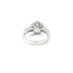 14K White Gold Round Diamond Engagement Ring