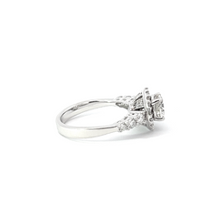 14K White Gold Round Diamond Engagement Ring