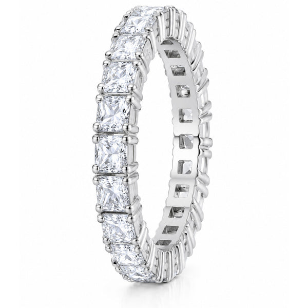 14K White Gold Princess Cut Diamond Ring (2.74 ct) - LA DIAMOND
