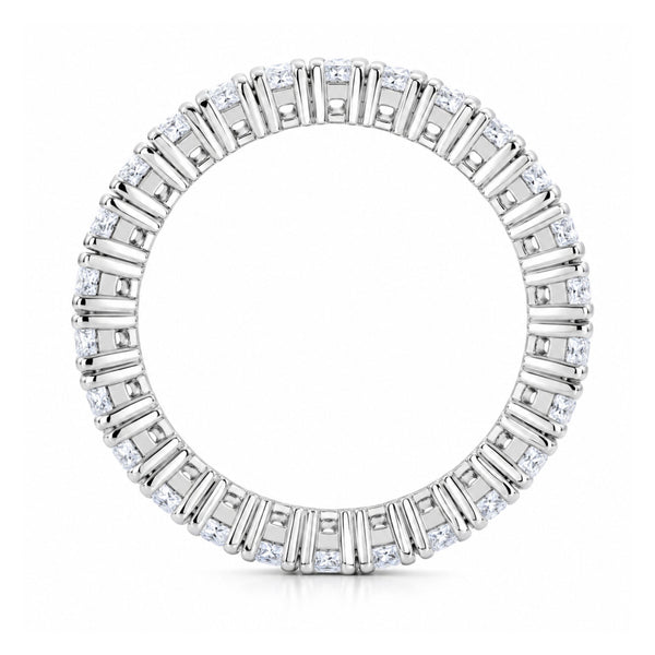 14K White Gold Princess Cut Diamond Ring (2.74 ct) - LA DIAMOND