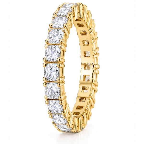 14K White Gold Princess Cut Diamond Ring (2.74 ct) - LA DIAMOND