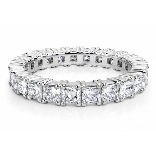 14K White Gold Princess Cut Diamond Ring (2.74 ct) - LA DIAMOND