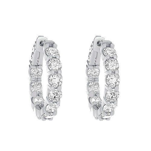 14K White Gold Diamond and Moissanite Band (3.24 ct Total Gem) - LA DIAMOND