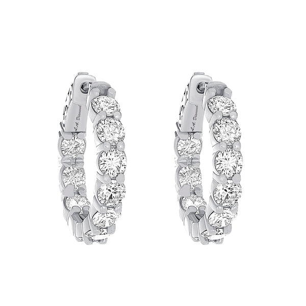 14K White Gold Diamond and Moissanite Band (3.24 ct Total Gem) - LA DIAMOND