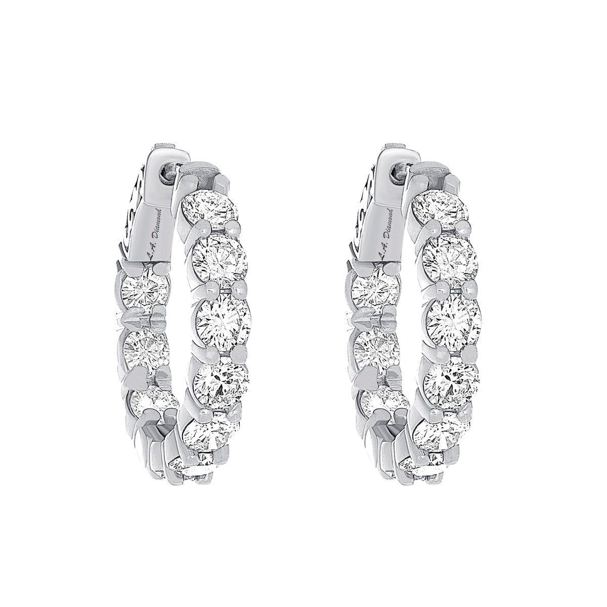 14K White Gold Diamond and Moissanite Band (3.24 ct Total Gem)