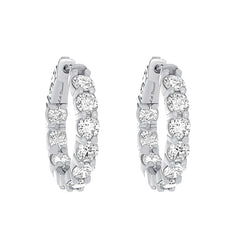 14K White Gold Diamond and Moissanite Band (3.24 ct Total Gem)