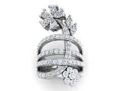 18K White Gold Multi-Shape Diamond Cocktail Ring (X.XX ct)