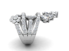 18K White Gold Multi-Shape Diamond Cocktail Ring (X.XX ct)
