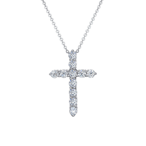 14K White Gold Round Diamond Solitaire Pendant (1.48 ct)