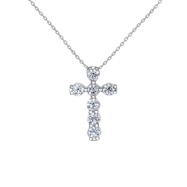 14K White Gold Round Diamond Solitaire Pendant (1.52 ct)