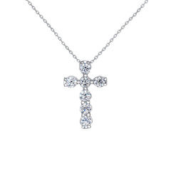 14K White Gold Round Diamond Solitaire Pendant (1.52 ct)