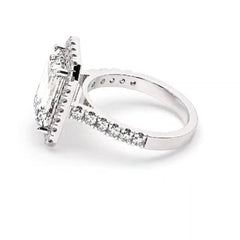 6.GR GOLD 18 .96 ROUND DIA  CTR 4,35 GIA CERTIFIED Engagement Ring in White Gold