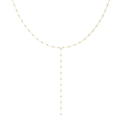 Diamonds By The Yard "Y" 14k Gold Necklace for Her - 28 inches Total Length
