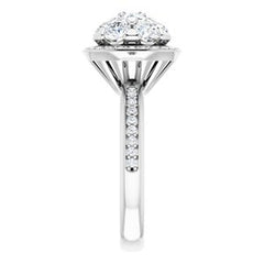 14K Solid Gold 1 1/2 CTW Natural Diamond Engagement Ring