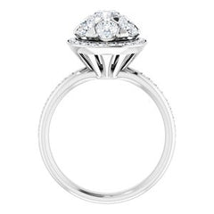14K Solid Gold 1 1/2 CTW Natural Diamond Engagement Ring