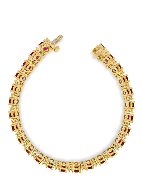 14K Gold Diamond & Ruby Bracelet (2.70 ct Diamond) - LA DIAMOND