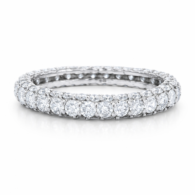 14K White Gold Eternity Pave Diamond Ring  (1.50 ct T.W.)