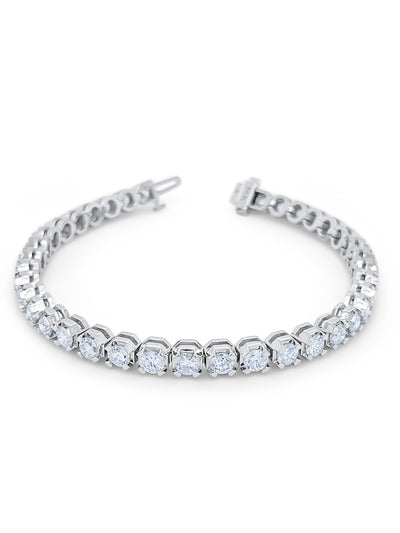 14k Gold Round Diamond Tennis Bracelet (7.50 ct)
