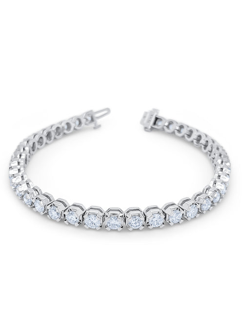 14k Gold Round Diamond Tennis Bracelet (7.50 ct) - LA DIAMOND
