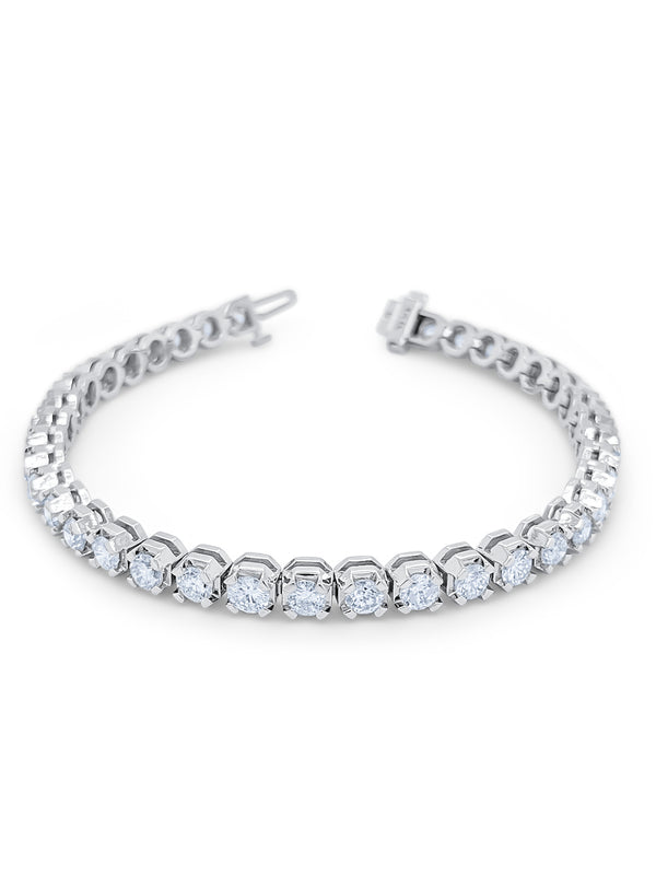 14k Gold Round Diamond Tennis Bracelet (7.50 ct) - LA DIAMOND