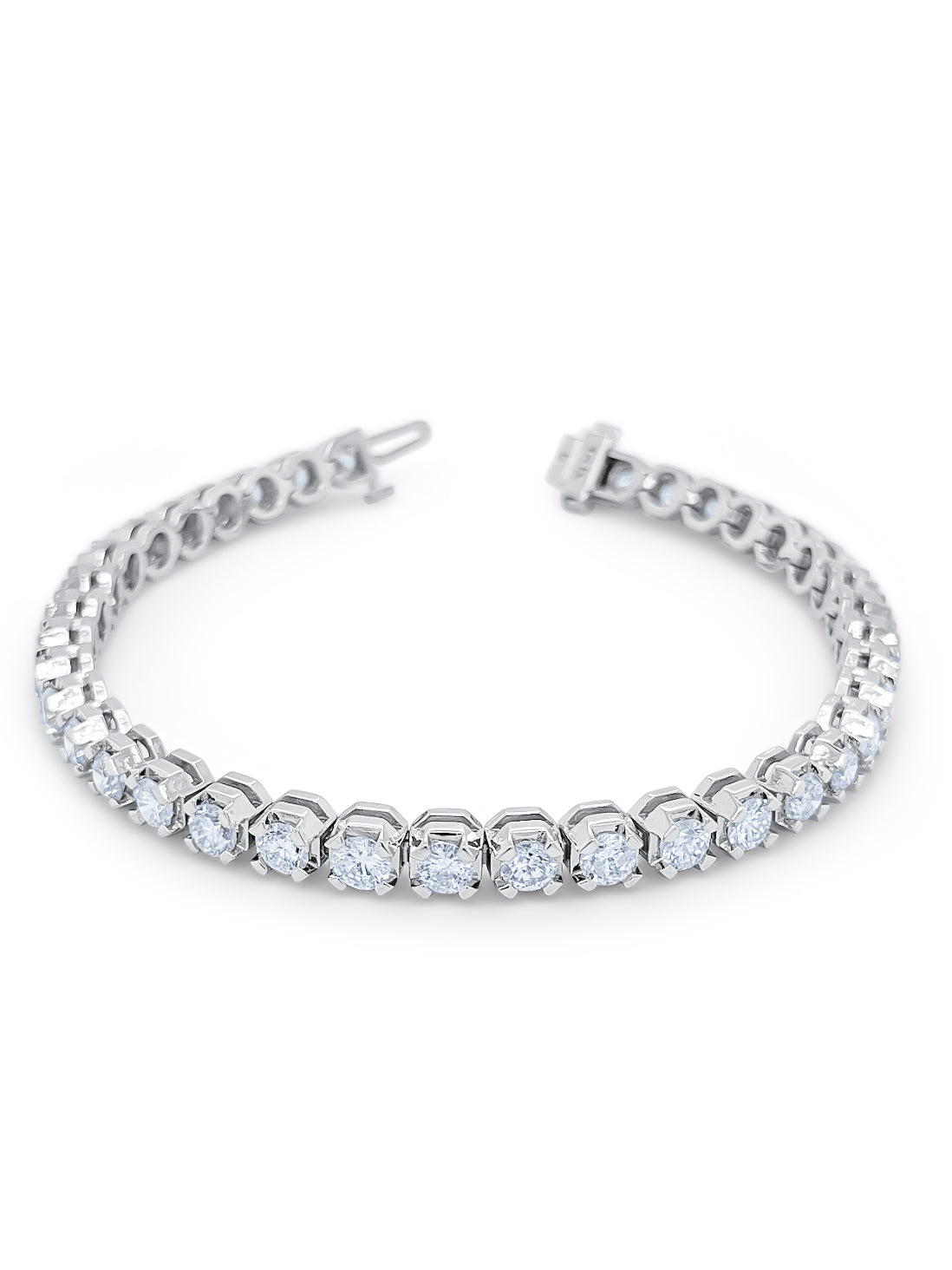 Gold Round Diamond Tennis Bracelet (7.50 ct)