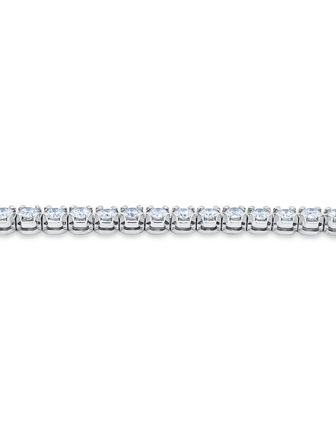 14k White Gold Diamond Round Cut Tennis Bracelet 7.50gc