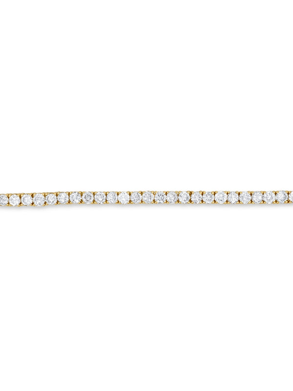 14k Yellow Gold Diamond Round Cut Infinity Tennis Bracelet 7c - LA DIAMOND