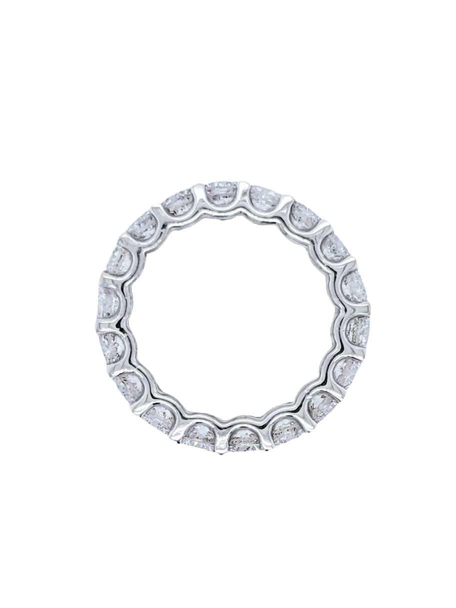 14K White Gold Diamond Round Cut Wedding Ring 4.38c - LA DIAMOND