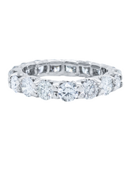 14K White Gold Diamond Round Cut Wedding Ring 4.38c - LA DIAMOND