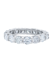 14K White Gold Diamond Round Cut Wedding Ring 4.38c - LA DIAMOND