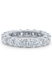 14k White Gold Diamond Round Cut Wedding Band 4.75c