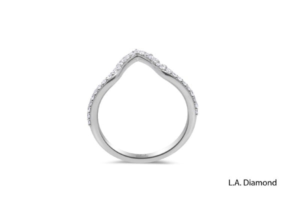 14k White Gold Diamond Round Cut  Ring .65c - LA DIAMOND