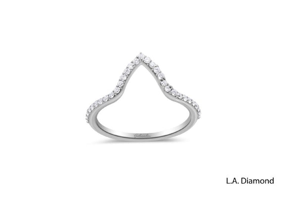 14k White Gold Diamond Round Cut  Ring .65c - LA DIAMOND