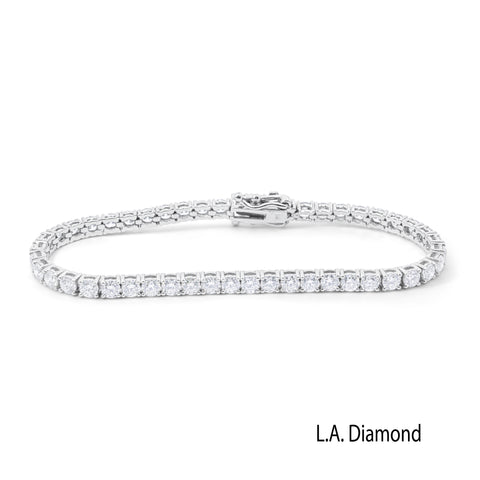 White Gold Diamond Bracelet - LA DIAMOND