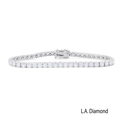 White Gold Diamond Round Cut Tennis Bracelet