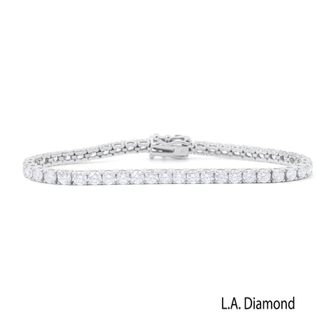 White Gold Diamond Bracelet - LA DIAMOND