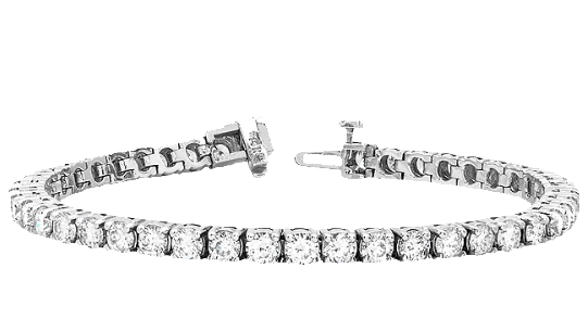 White Gold Diamond Round Cut Infinity Tennis Bracelet - LA DIAMOND