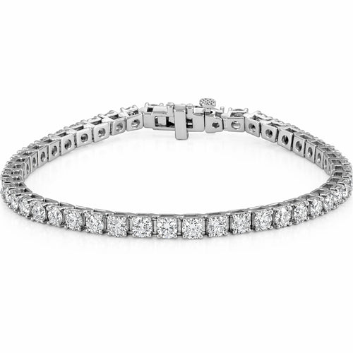 Classic Round Brilliant Cut Diamond Tennis Bracelet Set in 14k Gold - BDW10004